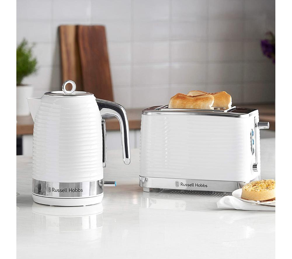 RUSSELL HOBBS Inspire Solo Microwave, Jug Kettle & 2-Slice Toaster Bundle - White image number 3 of 9