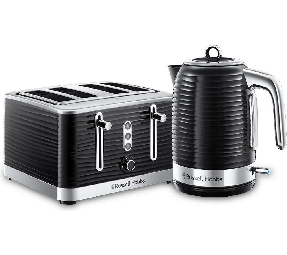 RUSSELL HOBBS Inspire Solo Microwave, Jug Kettle & 4-Slice Toaster Bundle - Black image number 5 of 6