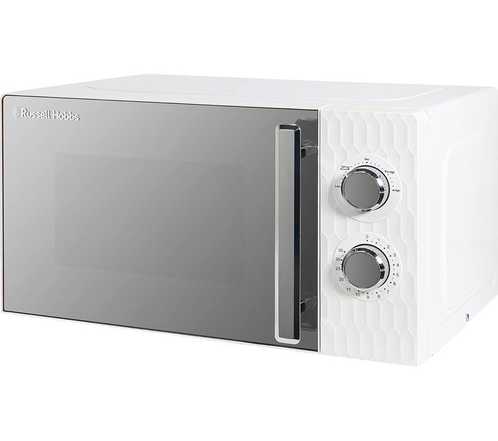 RUSSELL HOBBS Honeycomb Solo Microwave, Jug Kettle & 4-slice Toaster Bundle - White image number 2 of 5