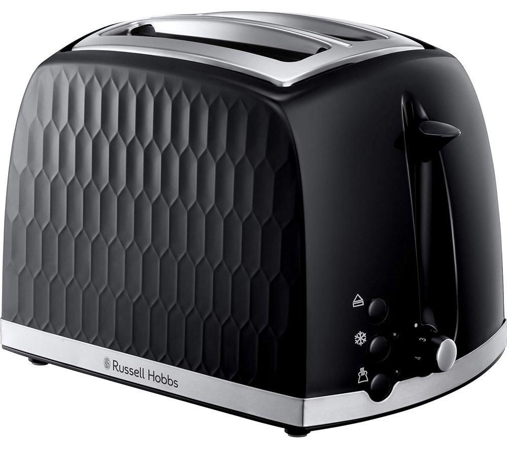 RUSSELL HOBBS Honeycomb Solo Microwave, Jug Kettle & 2-slice Toaster Bundle - Black image number 2 of 5