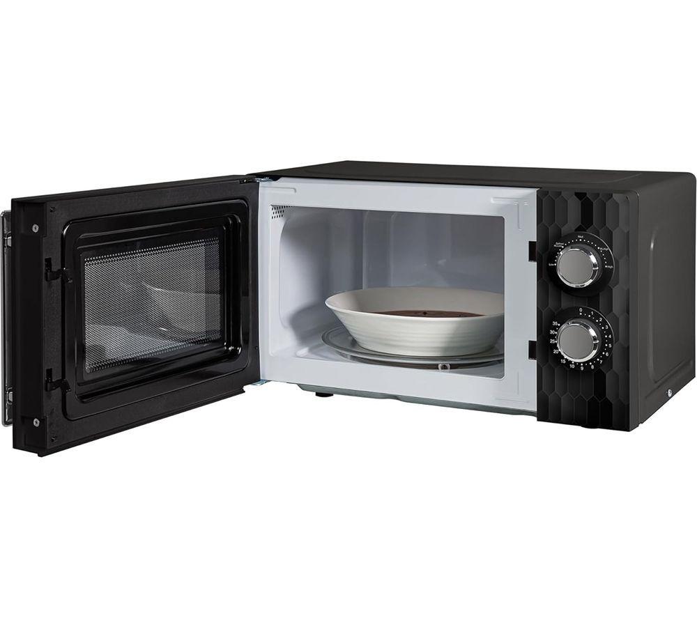RUSSELL HOBBS Honeycomb Solo Microwave, Jug Kettle & 4-Slice Toaster Bundle - Black image number 2 of 4