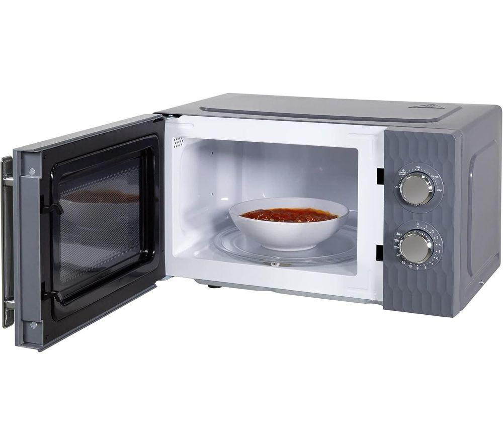 RUSSELL HOBBS Honeycomb Solo Microwave, Jug Kettle & 4-Slice Toaster Bundle - Grey image number 5 of 5