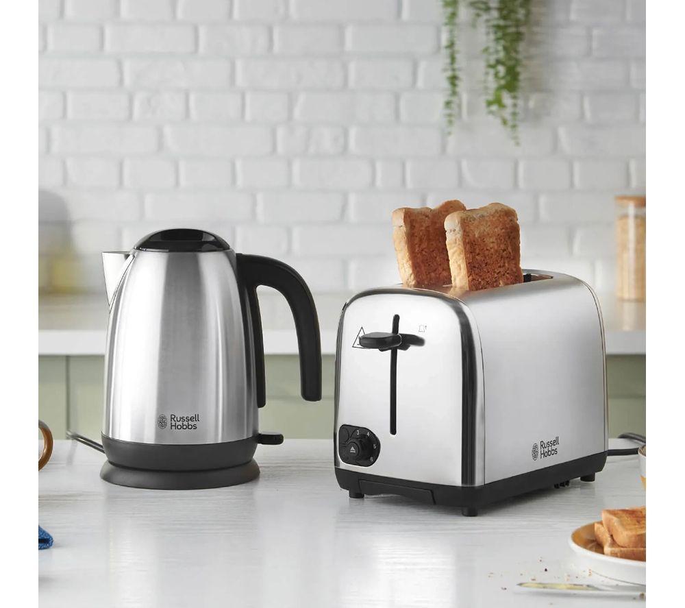 RUSSELL HOBBS Classics Solo Microwave, Jug Kettle & 2-Slice Toaster Bundle - Brushed Stainless Steel image number 3 of 7