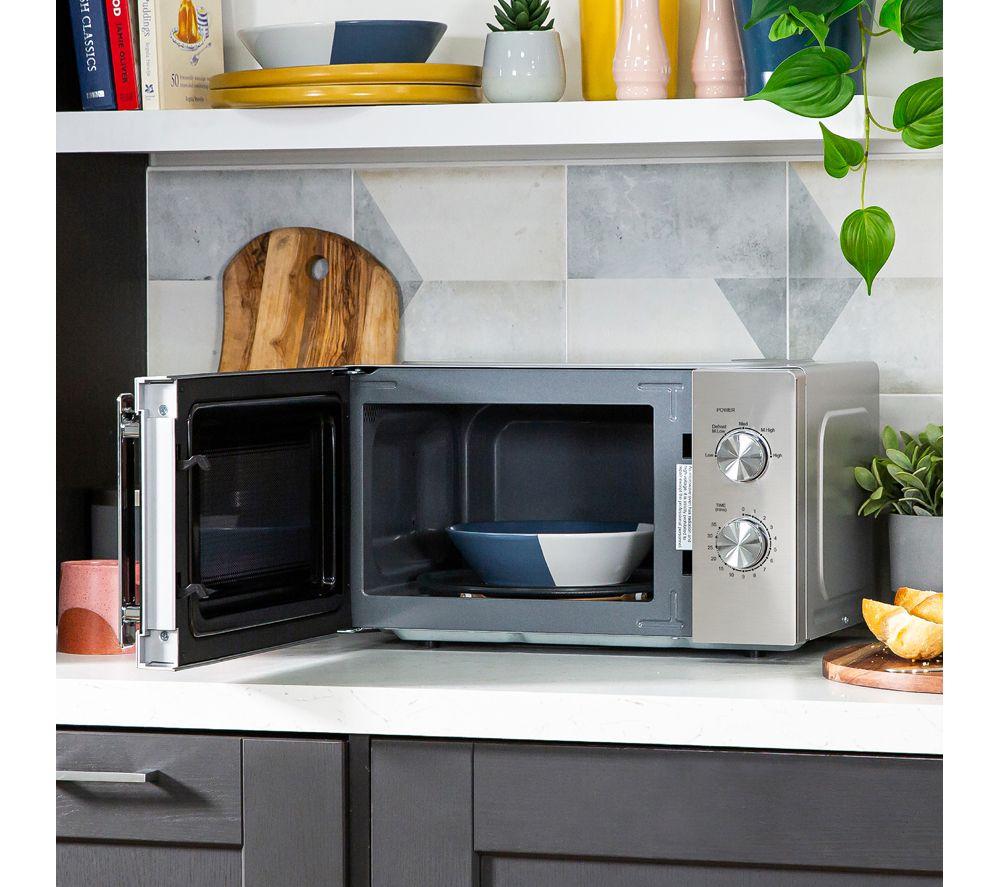 RUSSELL HOBBS Solo Microwave, Jug Kettle & 4-Slice Toaster Bundle - Silver Brushed image number 5 of 7
