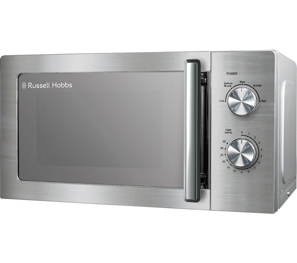 RUSSELL HOBBS Solo Microwave, Jug Kettle & 4-Slice Toaster Bundle - Silver Brushed image number 7 of 7