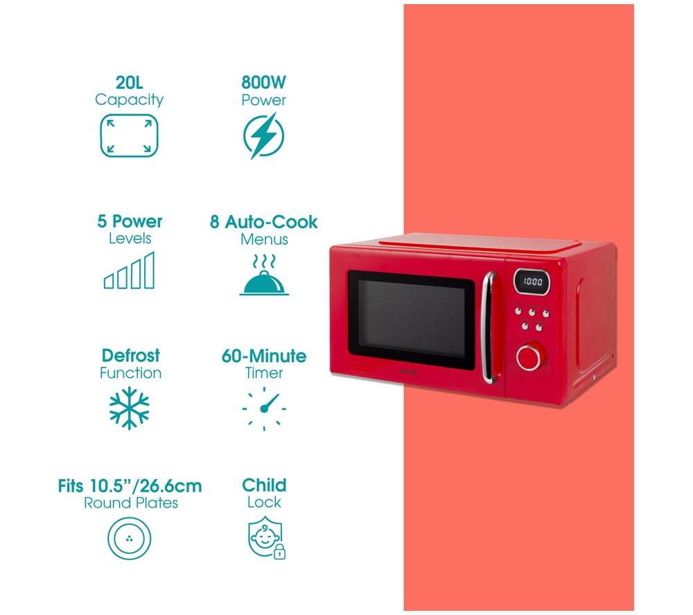 ABODE AMD2004R/01 Solo Microwave - Red image number 14 of 14