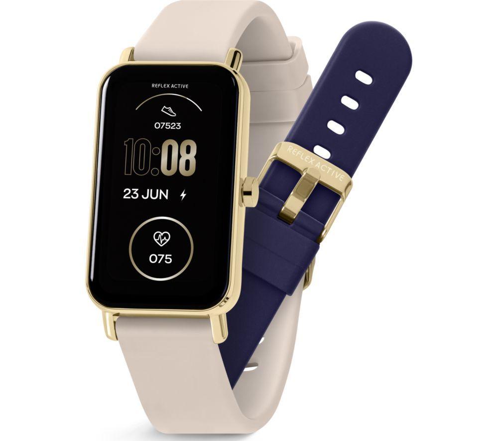 REFLEX ACTIVE Series 53 Smart Watch - Nude & Blue Silicone Strap Set