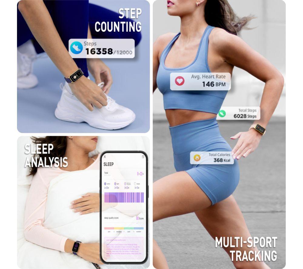 REFLEX ACTIVE Series 53 Smart Watch - Nude & Blue Silicone Strap Set image number 2 of 3