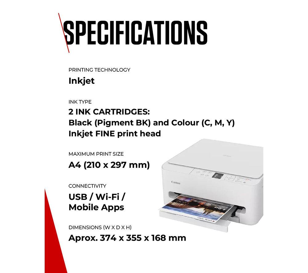 CANON PIXMA TS6550i All-in-One Wireless Inkjet Printer image number 6 of 7