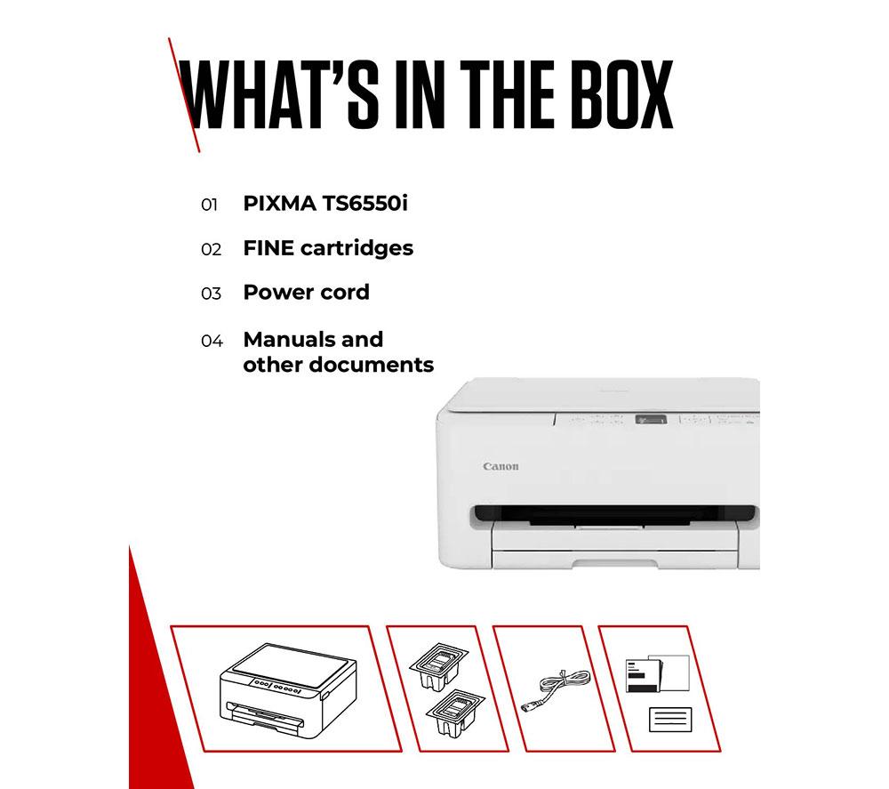 CANON PIXMA TS6550i All-in-One Wireless Inkjet Printer image number 7 of 7