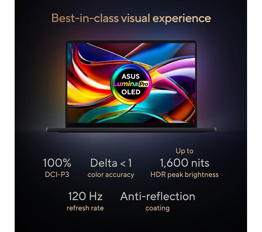 ASUS ProArt P16 Copilot+ PC OLED 16" Laptop - AMD Ryzen AI 9, 2TB SSD, Nano Black image number 5 of 12