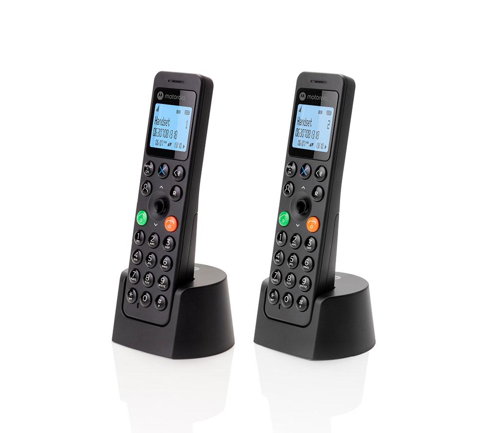 MOTOROLA DOT212 Cordless Phone - Twin Handset, Black image number 3 of 8