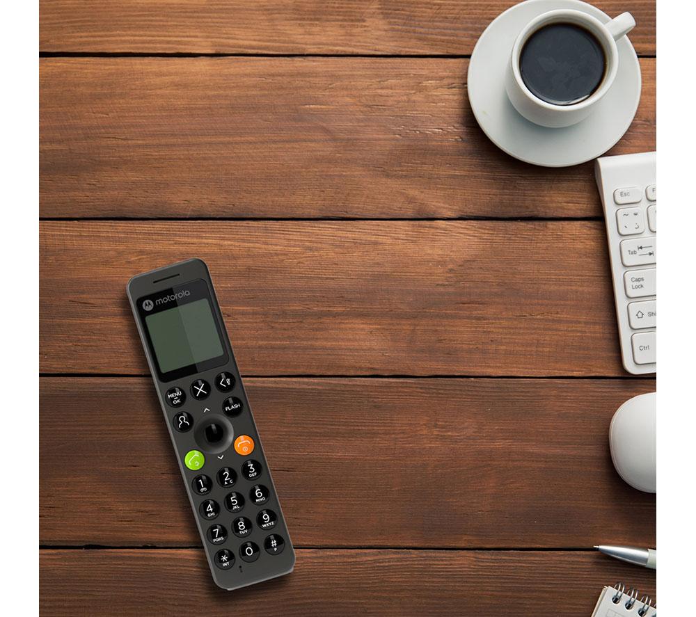 MOTOROLA DOT212 Cordless Phone - Twin Handset, Black image number 4 of 8