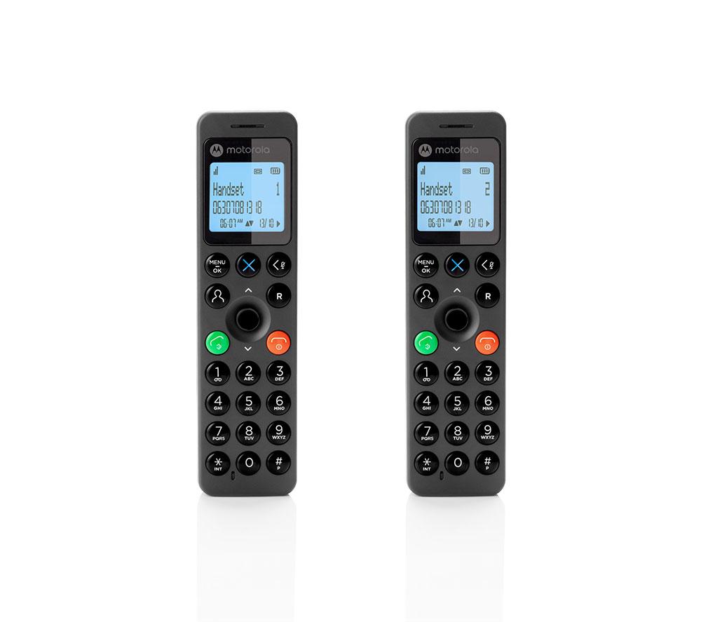 MOTOROLA DOT212 Cordless Phone - Twin Handset, Black image number 5 of 8