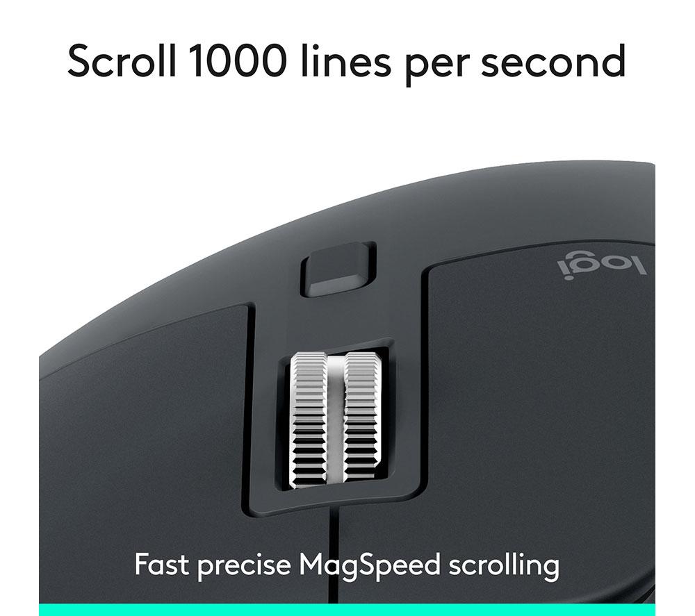 LOGITECH MX Master 3S Bluetooth Edition Wireless Darkfield Mouse image number 3 of 11