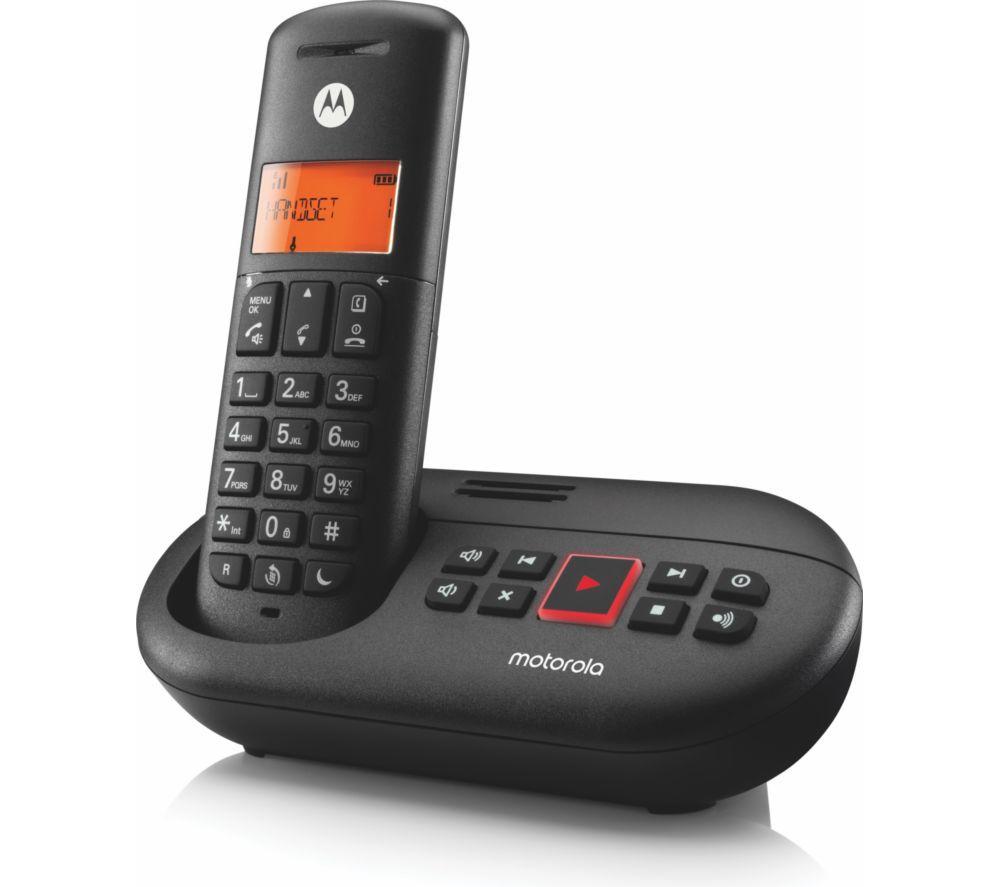 MOTOROLA E211 Cordless Phone - Single Handsets, Black image number 3 of 3
