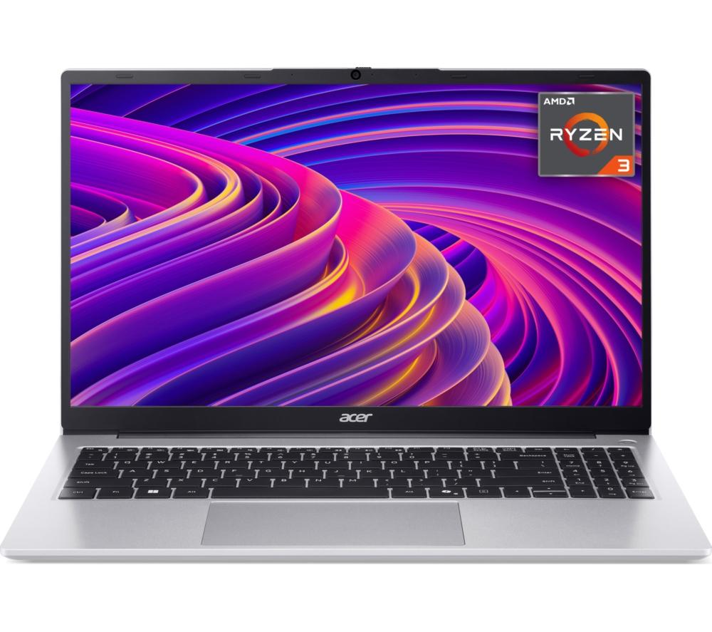 Acer Aspire Lite 15.6" Laptop - Amd Ryzen™ 3, 128 Gb Ssd, Silver, Silver/Grey