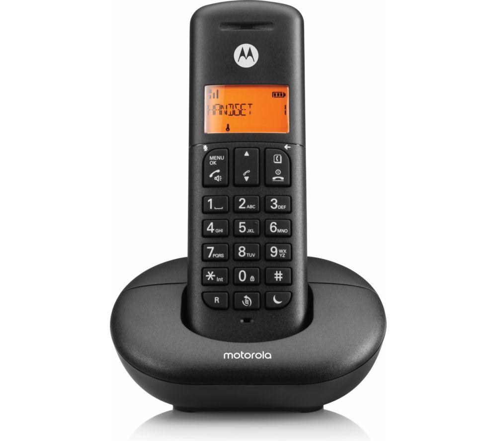 MOTOROLA E201 Cordless Phone - Black