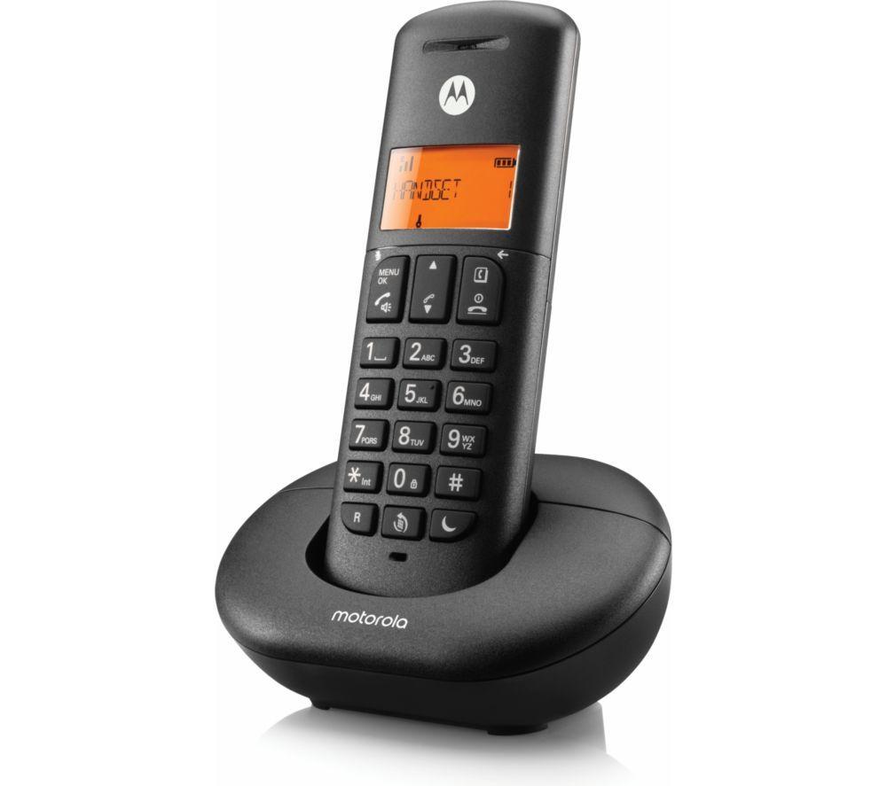 MOTOROLA E201 Cordless Phone - Black image number 2 of 3