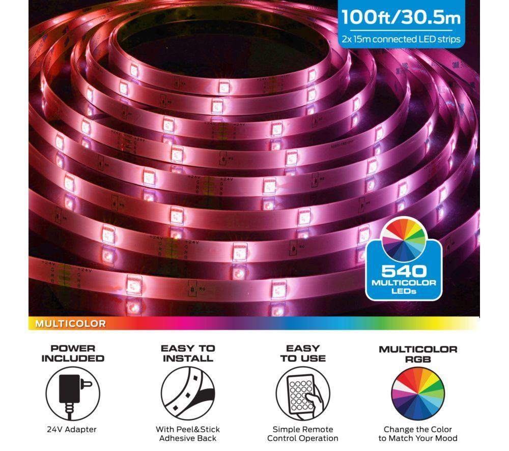 MONSTER MLB7-2100-WW Multi-Colour RGB LED Light Strip - 30 m / 100 ft image number 2 of 4