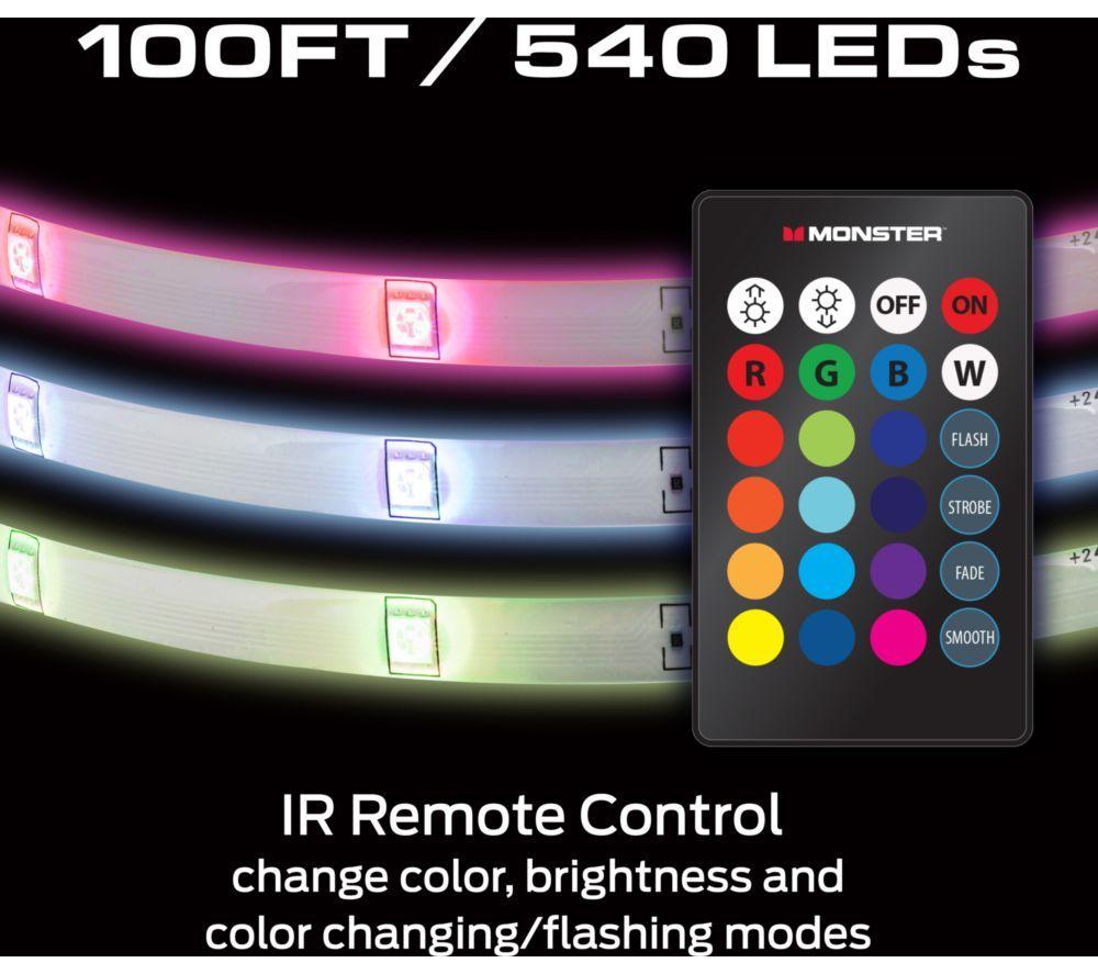 MONSTER MLB7-2100-WW Multi-Colour RGB LED Light Strip - 30 m / 100 ft image number 3 of 4