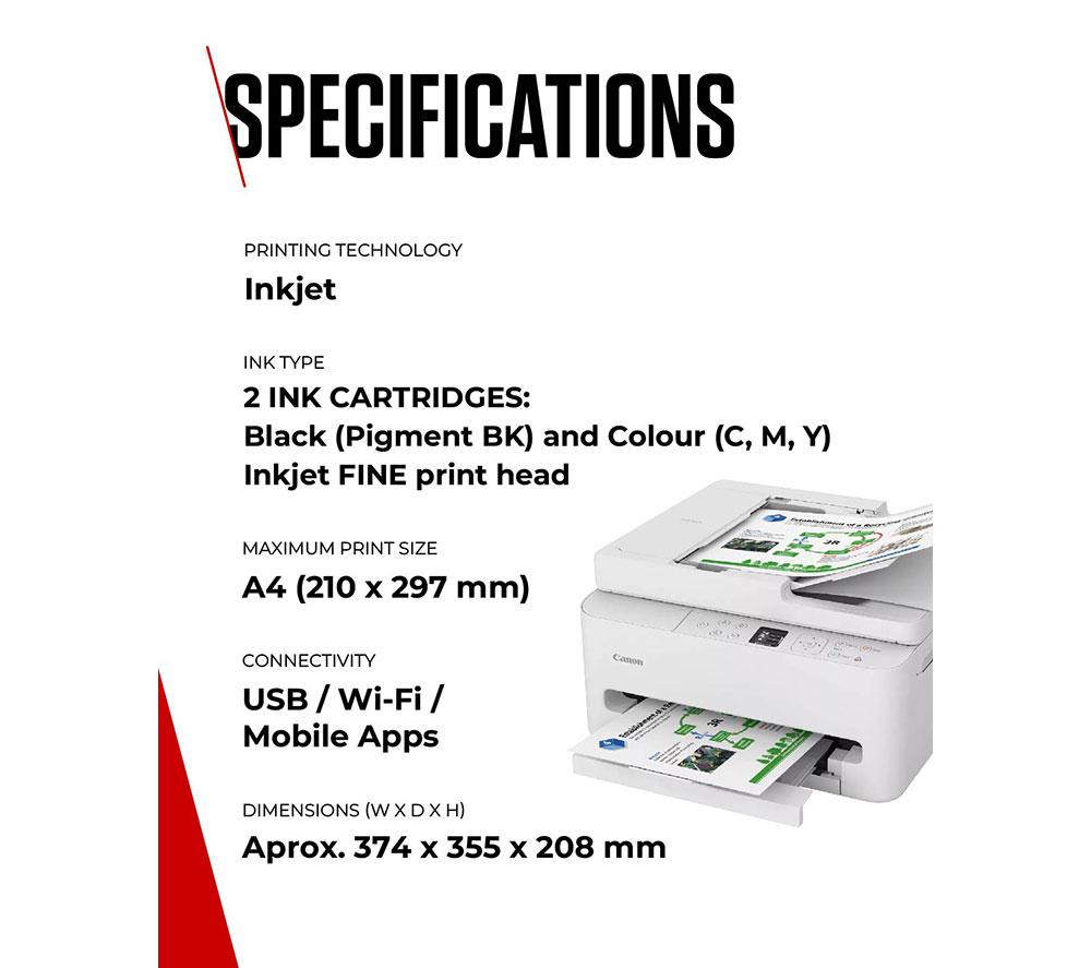 CANON PIXMA TS7550i All-in-One Wireless Inkjet Printer image number 6 of 7