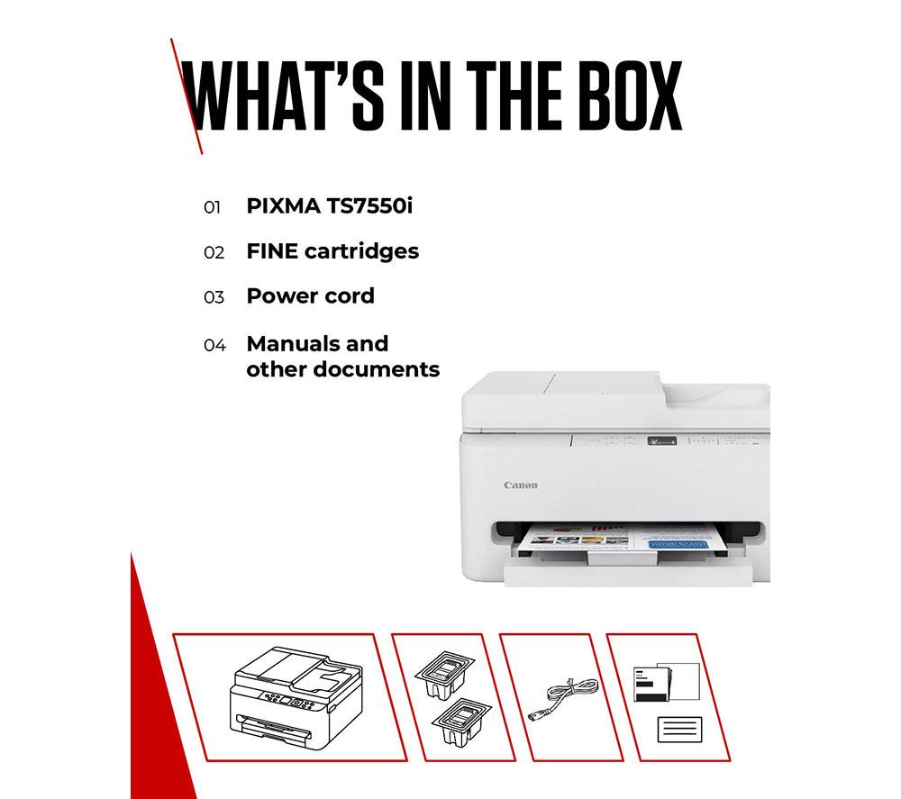 CANON PIXMA TS7550i All-in-One Wireless Inkjet Printer image number 7 of 7