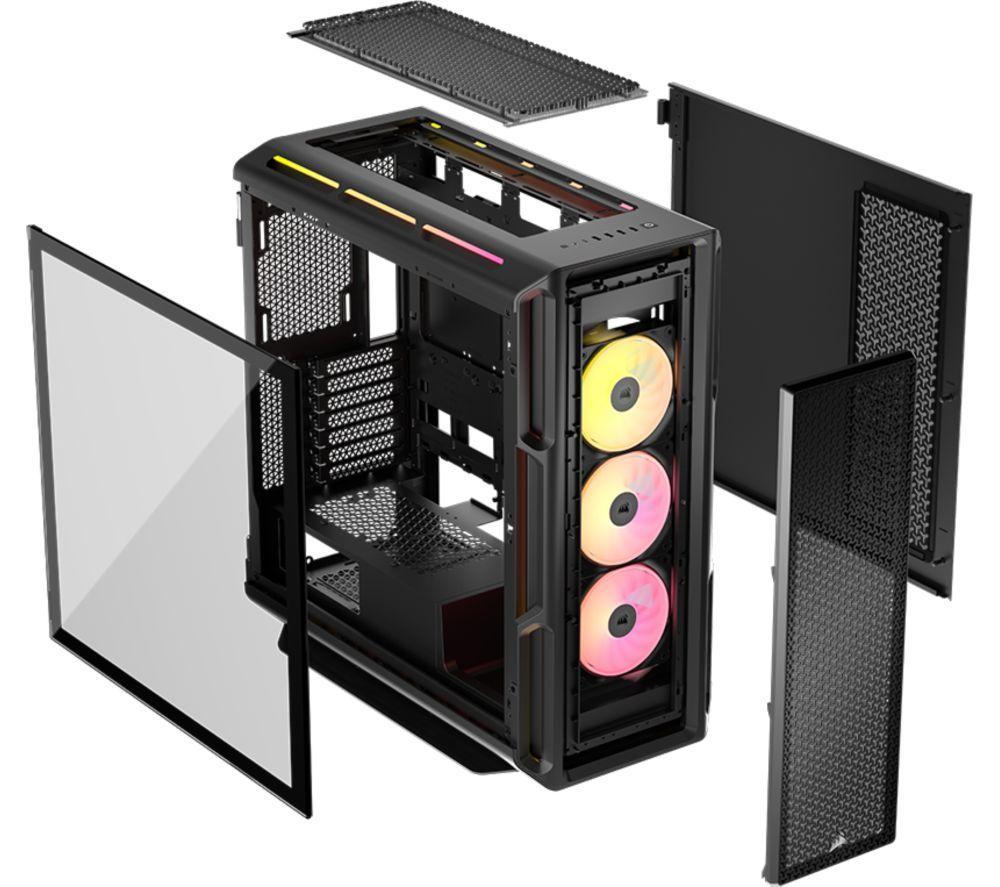 CORSAIR iCUE LINK 5000T LX RGB ATX Mid-Tower PC Case - Black image number 8 of 12