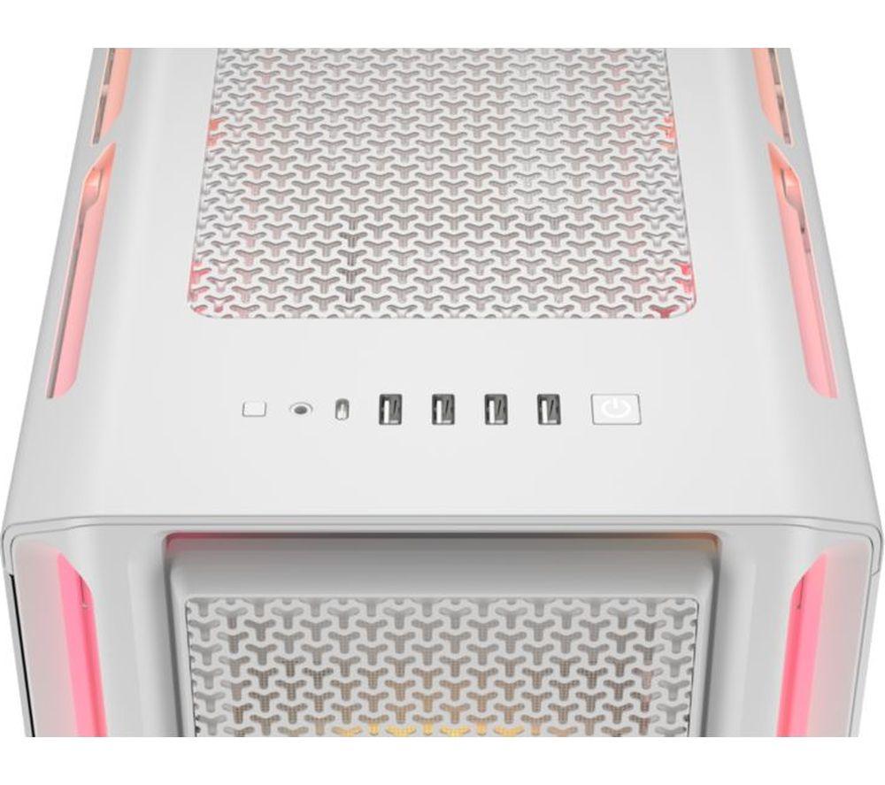 CORSAIR iCUE LINK 5000T LX RGB ATX Mid-Tower PC Case - White image number 3 of 7