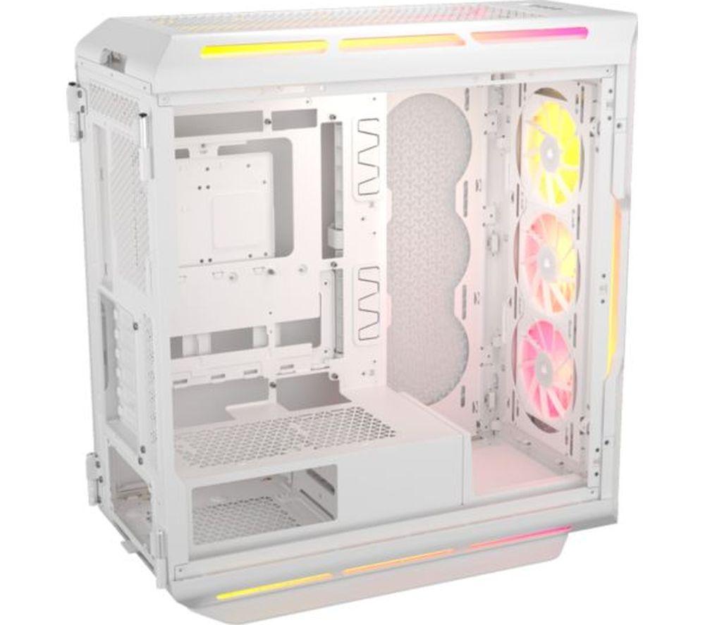 CORSAIR iCUE LINK 5000T LX RGB Mid–Tower ATX PC–behuizing – 3x Voorgeïnstalleerde LX120 RGB Ventilatoren, Geïntegreerde Aurora Lichtlijsten, iCUE LINK Systeemhub Inbegrepen – Zwart