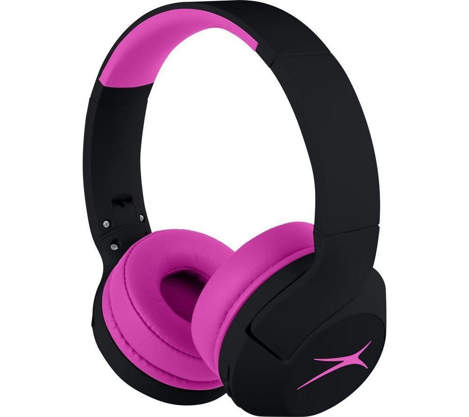 ALTEC LANSING Kid Safe MZX4500 Wireless Bluetooth Headphones - Blackout Pop Pink