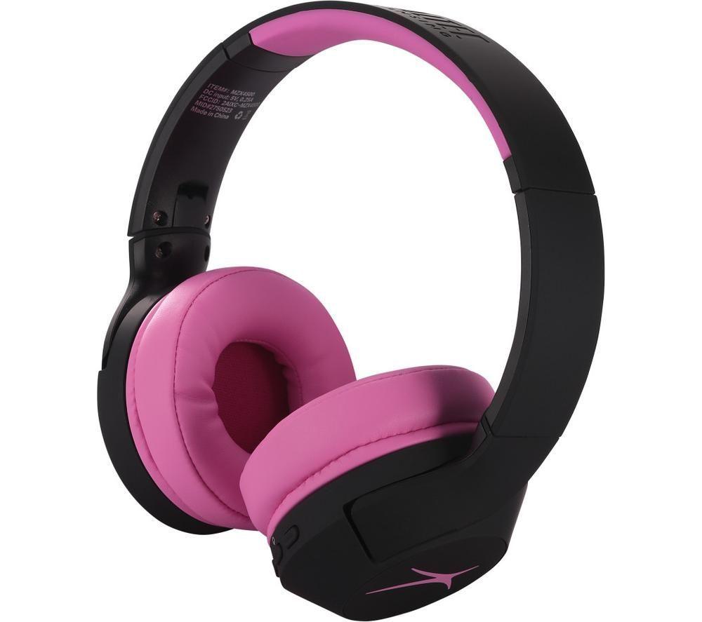 ALTEC LANSING Kid Safe MZX4500 Wireless Bluetooth Headphones - Blackout Pop Pink image number 2 of 6