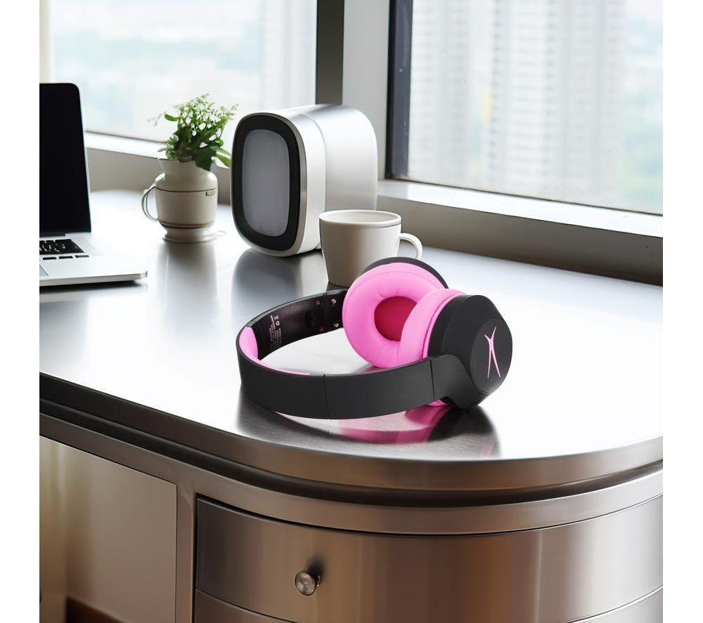 ALTEC LANSING Kid Safe MZX4500 Wireless Bluetooth Headphones - Blackout Pop Pink image number 6 of 6