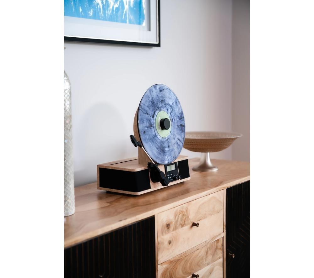 FUSE Wrap Vertical Belt Drive Bluetooth Turntable - Brown & Black image number 6 of 8
