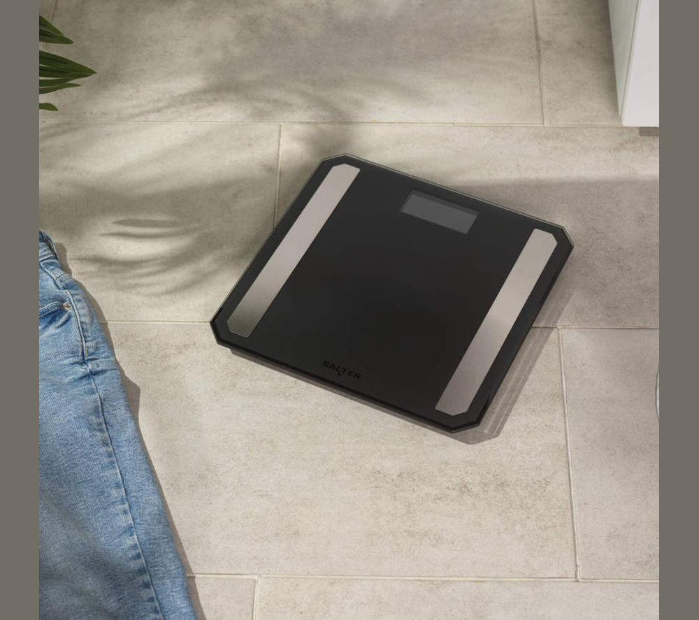 SALTER SA00674BCFEU12 Glass Analyser Bathroom Scale - Matte Black image number 3 of 7