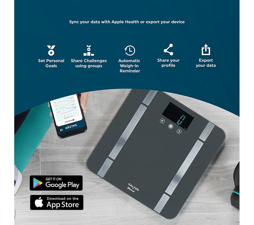 SALTER SA00656FEU6 Smart Bathroom Scale - Black image number 8 of 10