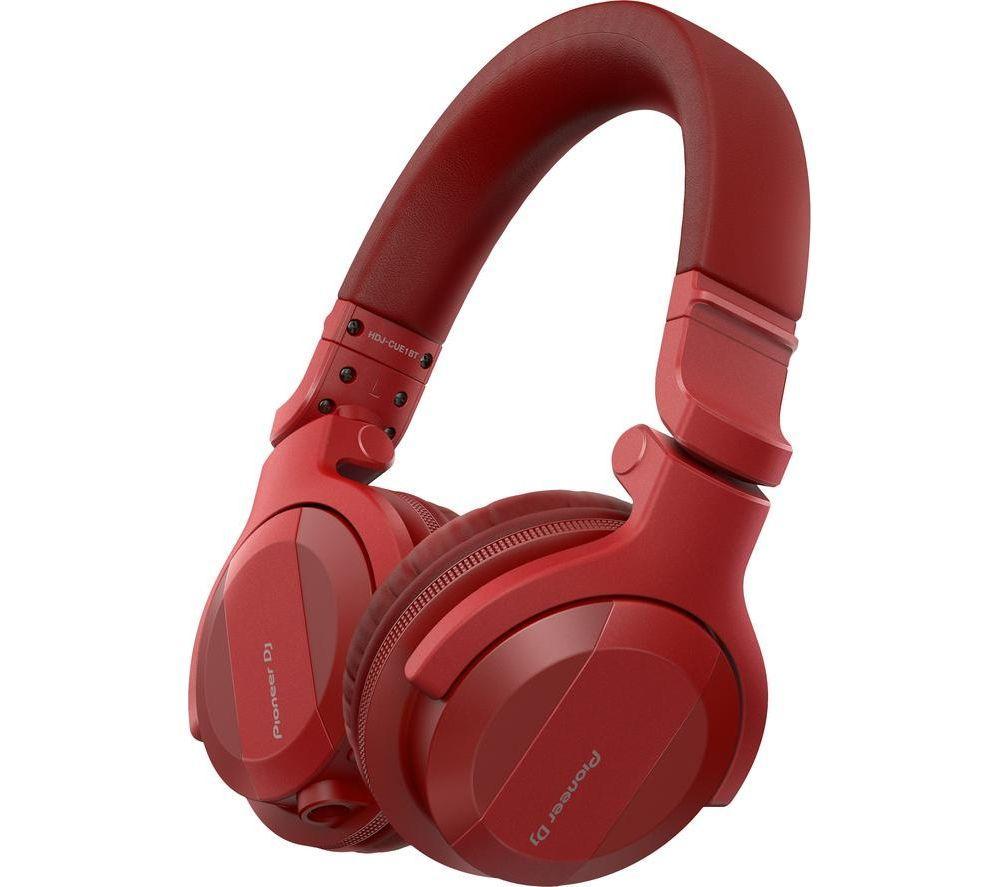 PIONEER DJ HDJ-CUE1BT-R Wireless Bluetooth Headphones - Red image number 2 of 5
