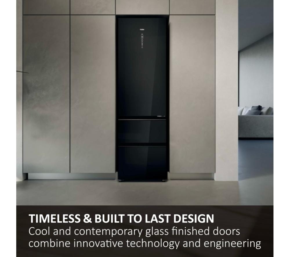 HAIER 3D 60 Series 7 No Frost HTW7620DNGB Smart Fridge Freezer - Obsidian Black Glass image number 6 of 18