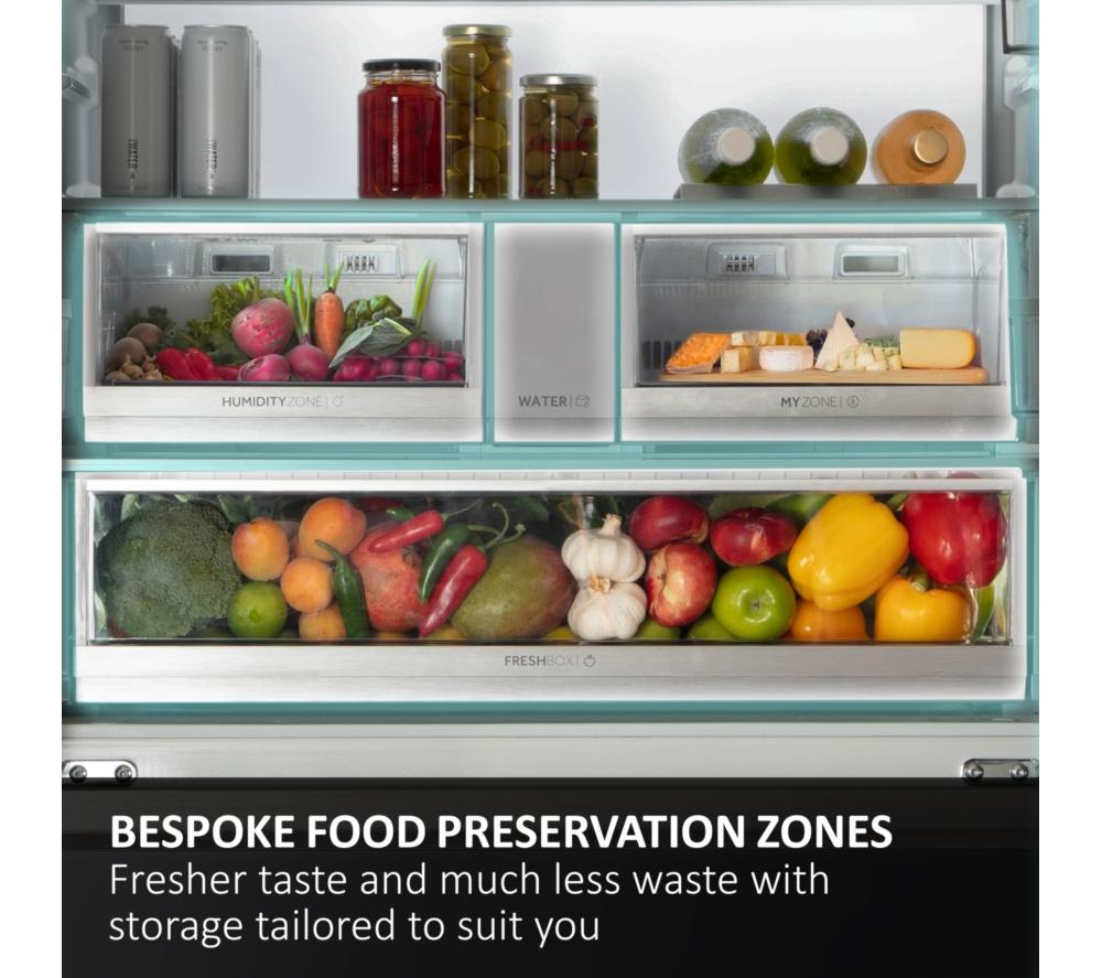 HAIER 3D 60 Series 7 No Frost HTW7620DNGB Smart Fridge Freezer - Obsidian Black Glass image number 15 of 18