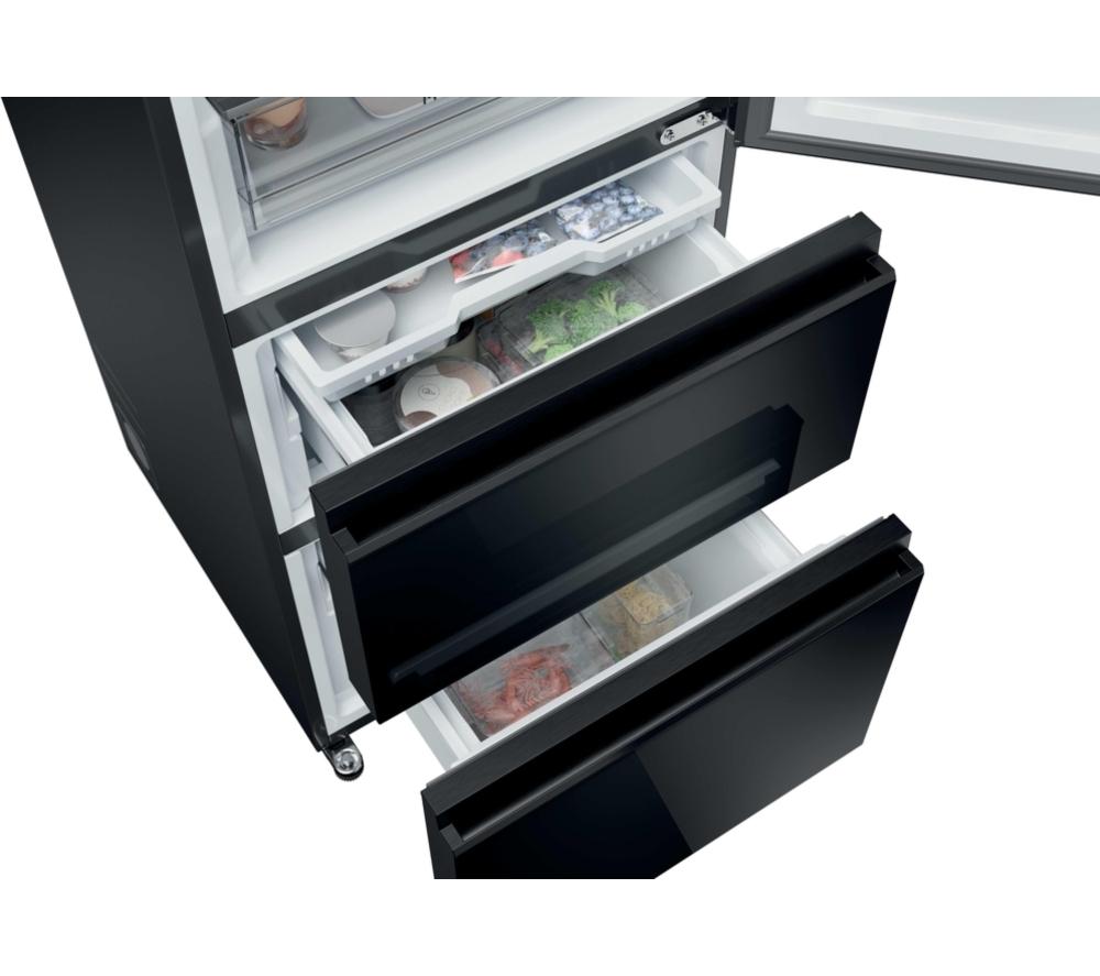 HAIER 3D 60 Series 7 No Frost HTW7620DNGB Smart Fridge Freezer - Obsidian Black Glass image number 16 of 18