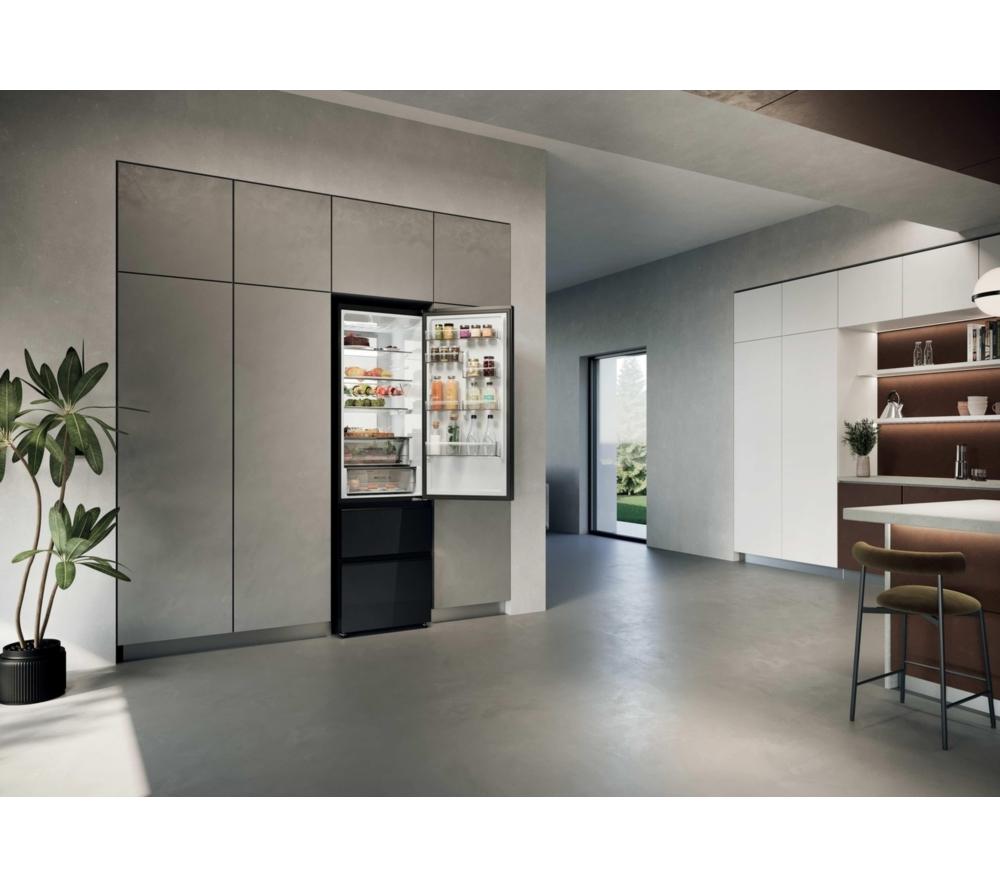 HAIER 3D 60 Series 7 No Frost HTW7620DNGB Smart Fridge Freezer - Obsidian Black Glass image number 18 of 18