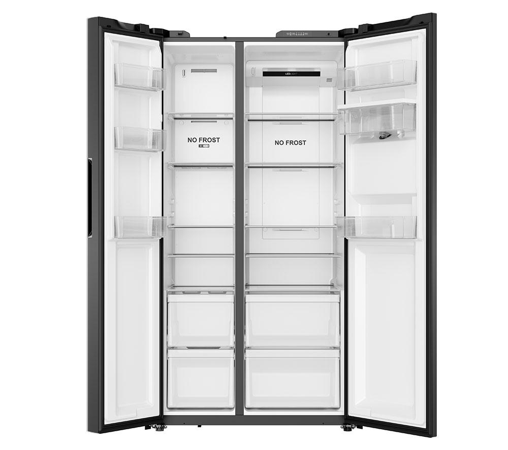 HOOVER HONSQ2T918EWBK SBS WD American-Style Fridge Freezer - Black image number 3 of 9