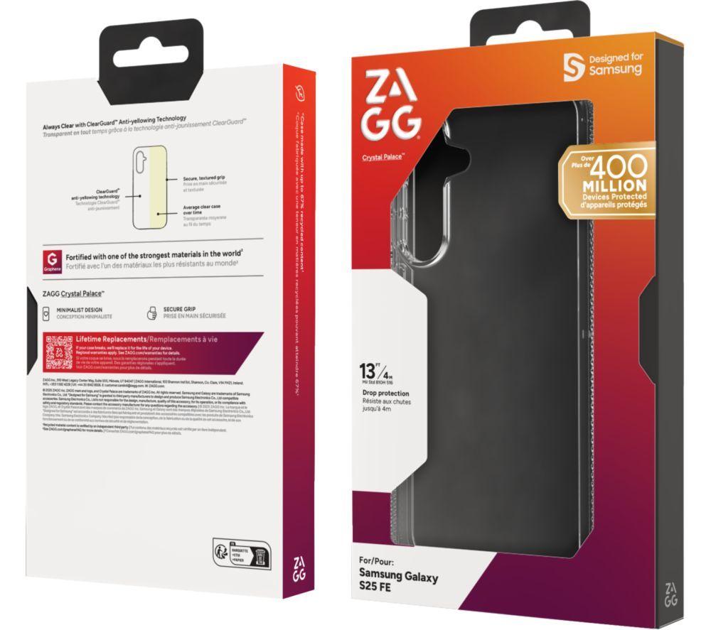 ZAGG Crystal Palace Galaxy S25FE Case - Clear image number 3 of 3