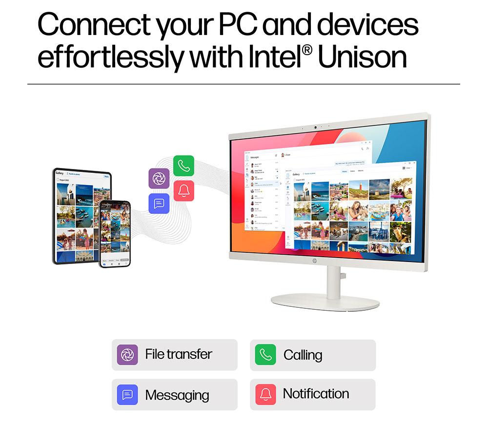 HP 22-dg0015na 21.5" All-in-One PC - Intel&reg; N100, 128 GB UFS, White image number 7 of 12