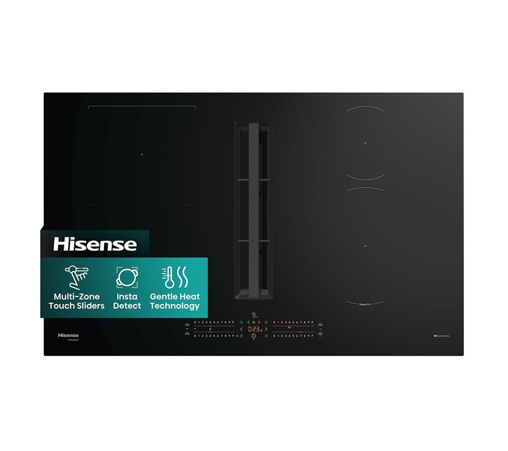 HISENSE Hi6 HEH8432BSCWF 80 cm Vented Induction Hob with Bridge Zone – Black, Black