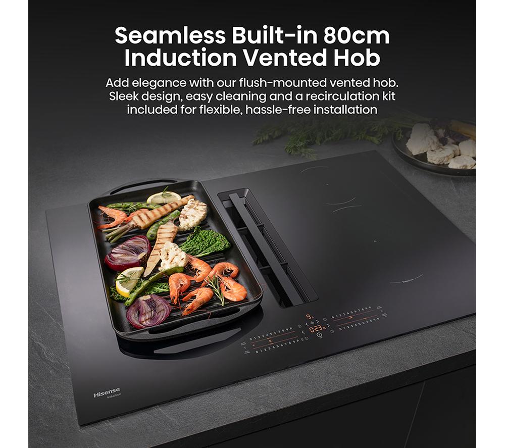 HISENSE Hi6 HEH8432BSCWF 83 cm Vented Induction Hob with Bridge Zone - Black image number 3 of 27