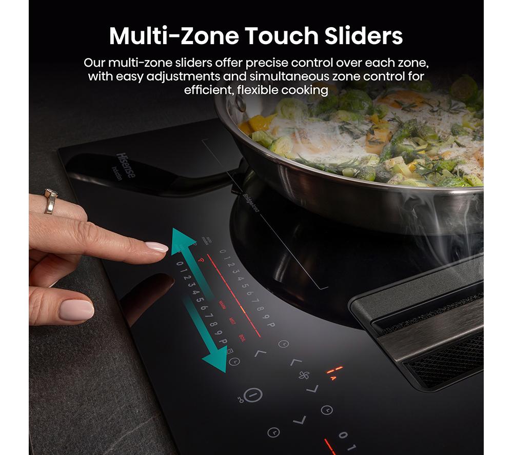 HISENSE Hi6 HEH8432BSCWF 83 cm Vented Induction Hob with Bridge Zone - Black image number 4 of 27