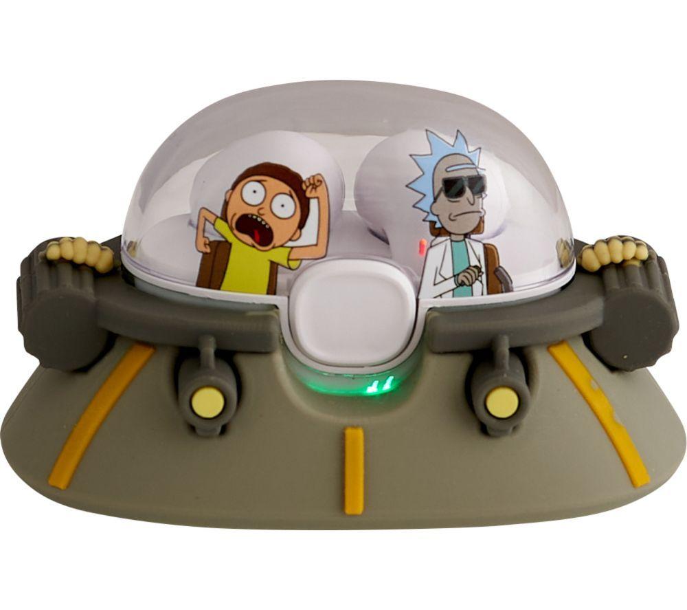 LAZERBUILT Rick & Morty Wireless Bluetooth Earbuds - Grey & Green