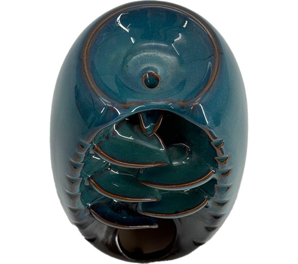 WELL BEING Cascading Smoke Incense Burner - Blue image number 4 of 5