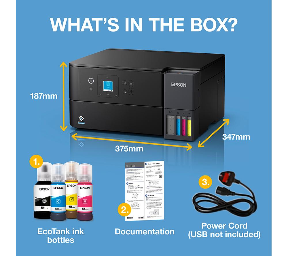 EPSON EcoTank ET-2950 All-in-One Wireless Inkjet Printer image number 8 of 13